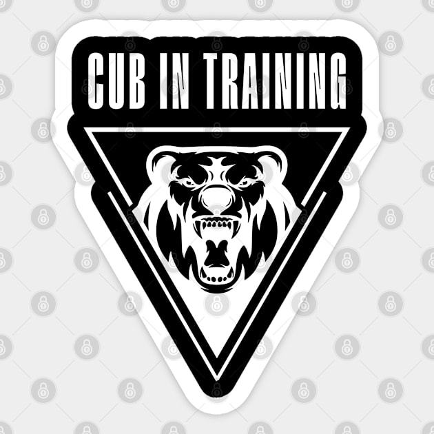 Cub in Training Sticker by Guncleisms